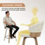 Tabouret de comptoir pivotant 26 po avec structure en bois-417237449-435685835
