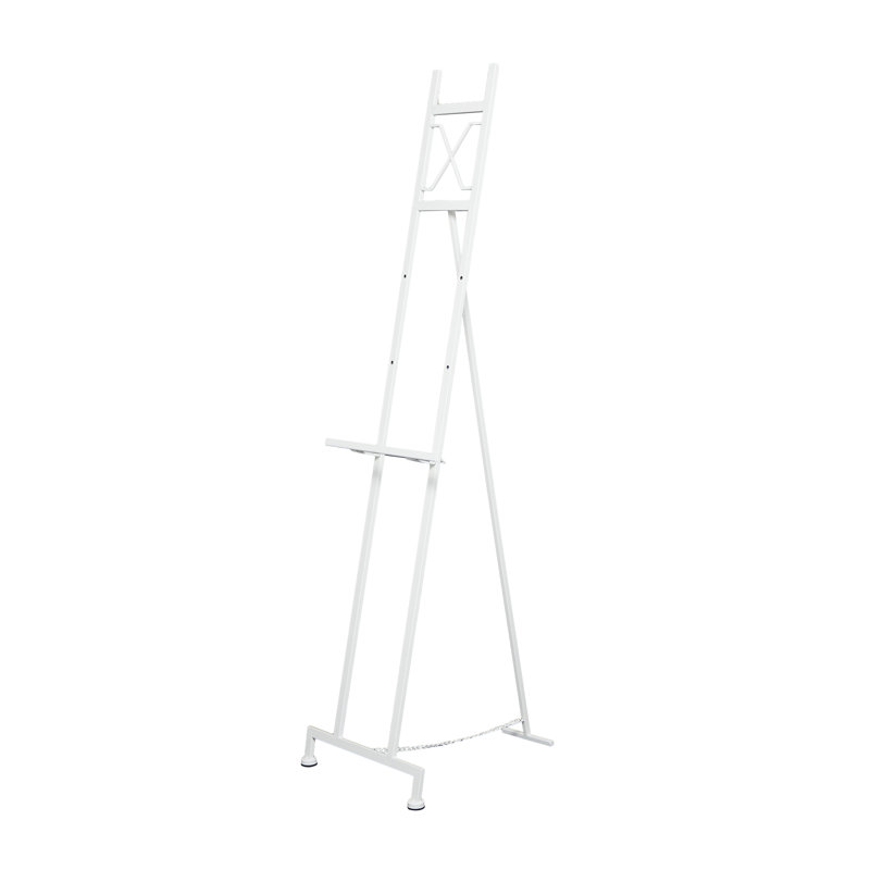 Chifor Metal Free Standing Adjustable Display Stand Easel with Chain Support, White, 57.20" H x 18.50" W x 15.50" D