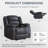 38" Wide Modern Soft Vegan Leather Manual Recliner -1835194097