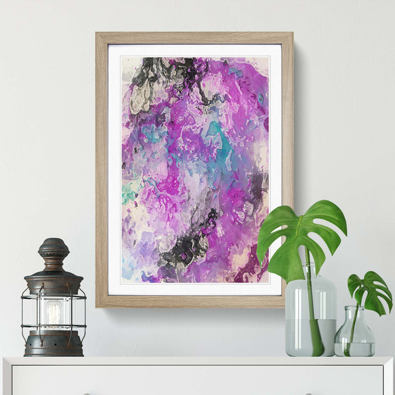 Nothing Forever in Abstract - Picture Frame Graphic Art Print, 36cm H x 27cm W x 2cm D, Oak Framed