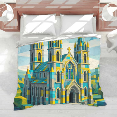 Gothic Architecture Cotton Blend Geometric Comforter