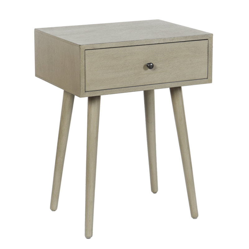 Table d'appoint avec tiroir Myleisha Collection, Gris
