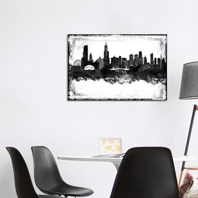 Chicago Skylines - Wrapped Canvas Painting