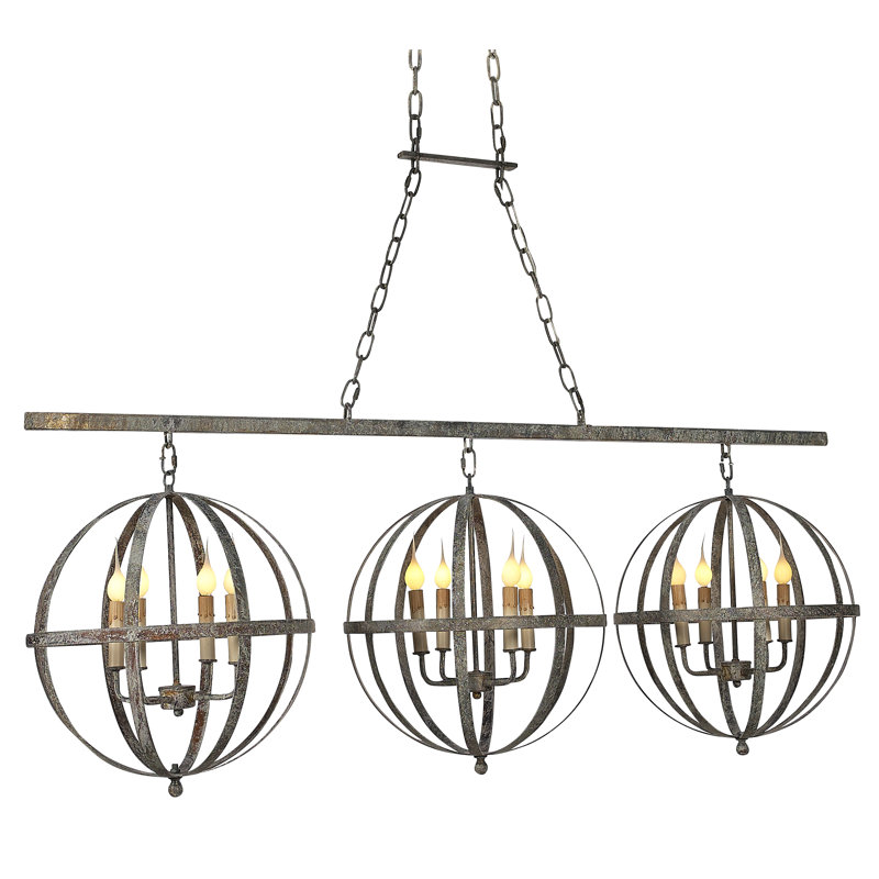 Space 12 - Light Pendant, 54" L x 16" D x 38" H