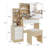 Vanity Desk,makeup Vanity Desk With Sliding Lighted Mirror, Charging Station-106952413