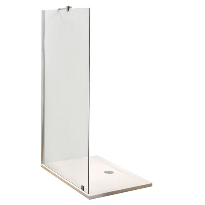 250mm W x 1850mm H Shower Door with Clear Glass, 185cm H x 70cm W