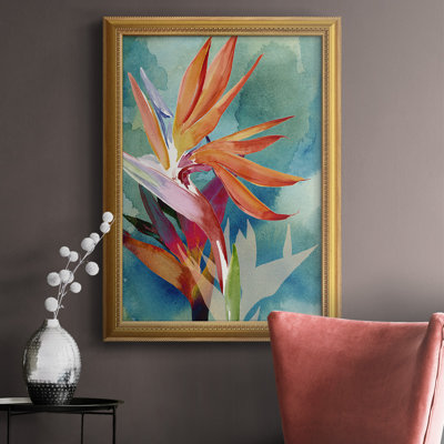 Vivid Birds Of Paradise II, toile encadrée de qualité supérieure - prête à être accrochée
