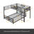 L-Shaped Metal Twin Over Full Size Bunk Bed-1629688945