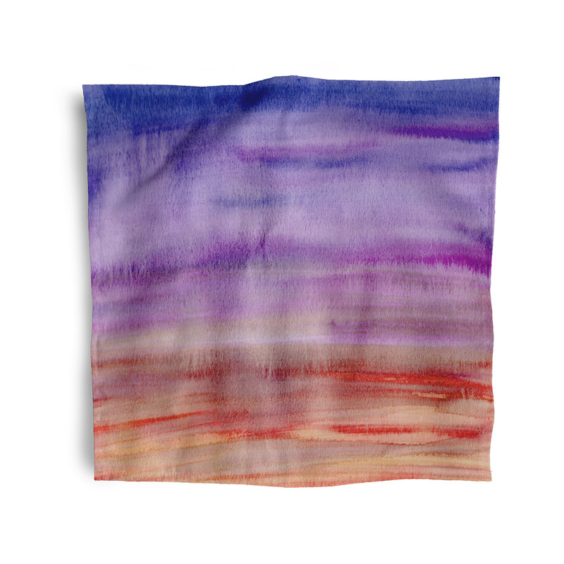Azeen Polyester Abstract Square Napkin, Orange