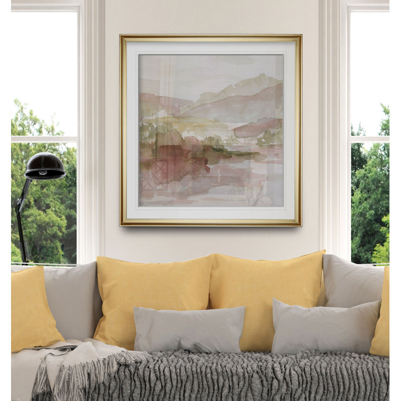 « windscape », reproduction encadrée, H 17,5 po x l 17,5 po x P 1,5 po, Cadre doré