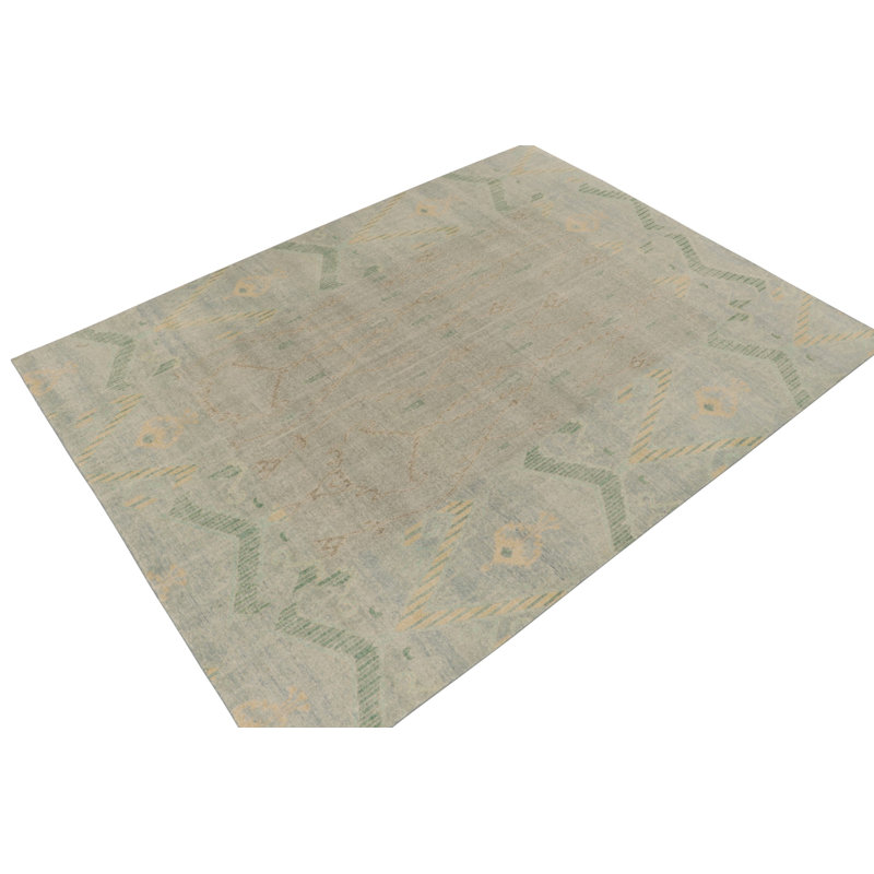 Distressed Homage Wool Geometric Area Rug, Rectangle 15' x 24'