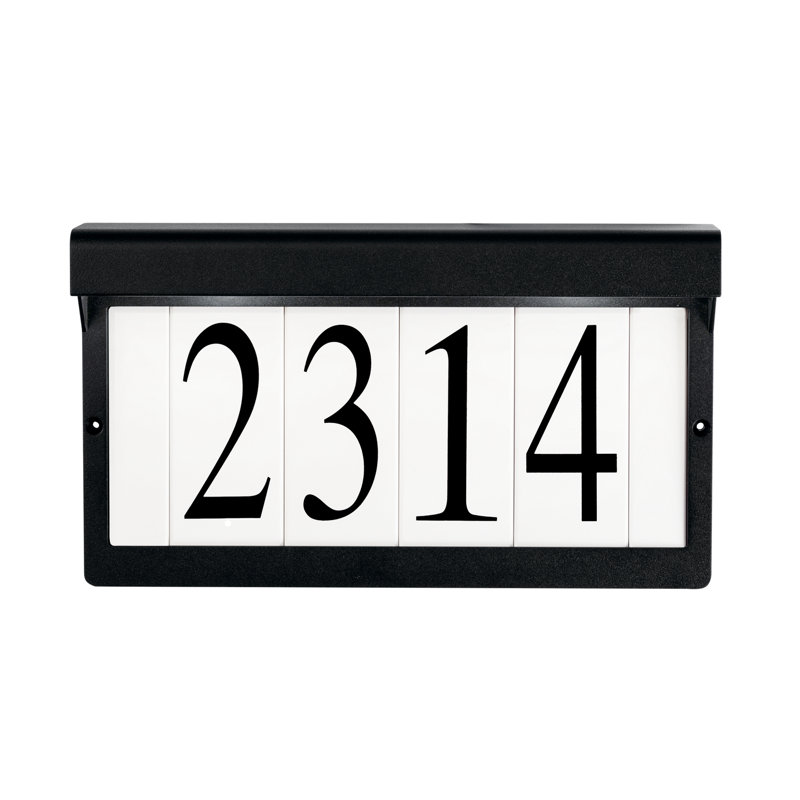 Aleverson Rectangle Address Plaque Frame, Textured Black