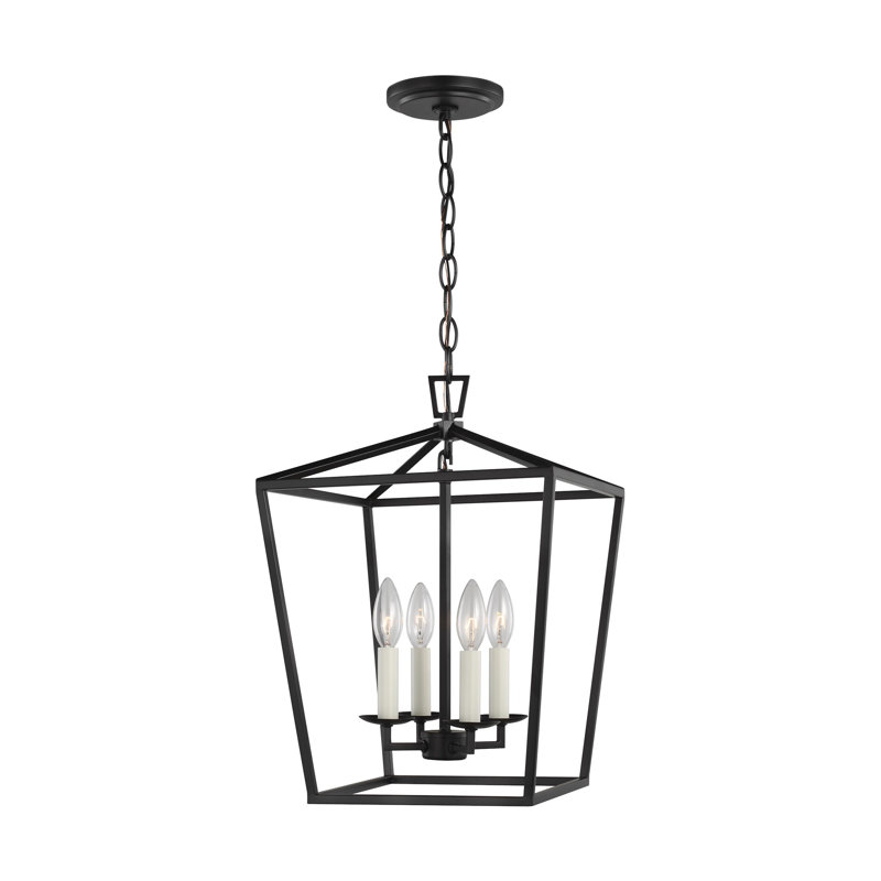 Dianna 4 - Light Chandelier, No , 18"H x 12.5"W x 12.5"D, Matte Black