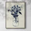 Indigo Floral Vase II, reproduction encadrée - bois massif-1069115974