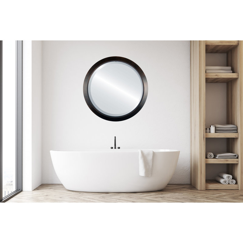 Arlow Round Mirror, Rubbed Bronze, 16" x 16"