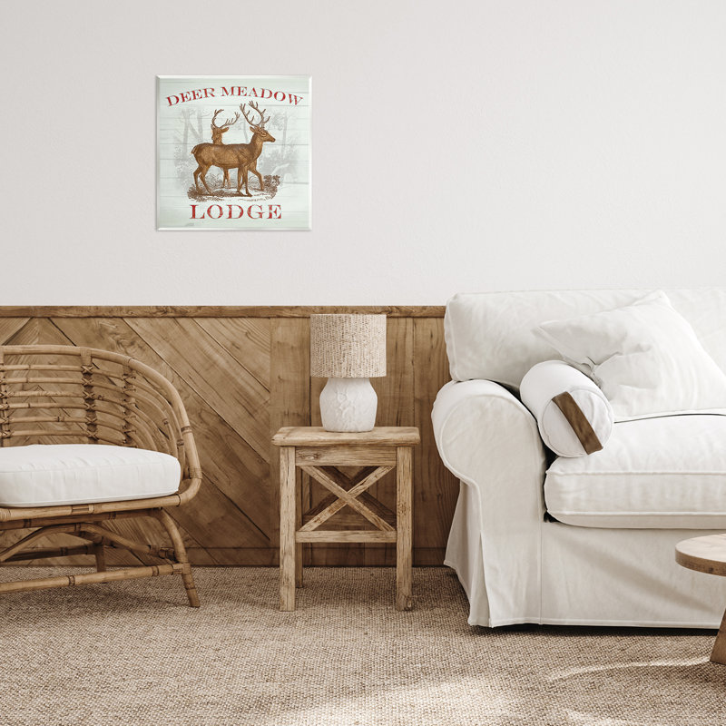 Plaque murale Deer Meadow Lodge, design par Lula Bijoux & co.
