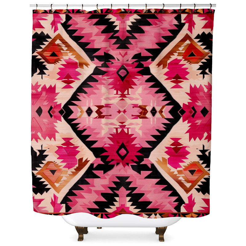 Traneisha Ikat Shower Curtain, 74" H x 71" W