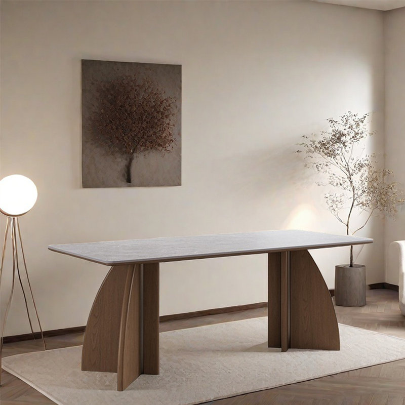 Modern simple style rectangular dining table, 29.53" H x 62.99" L x 31.50" W