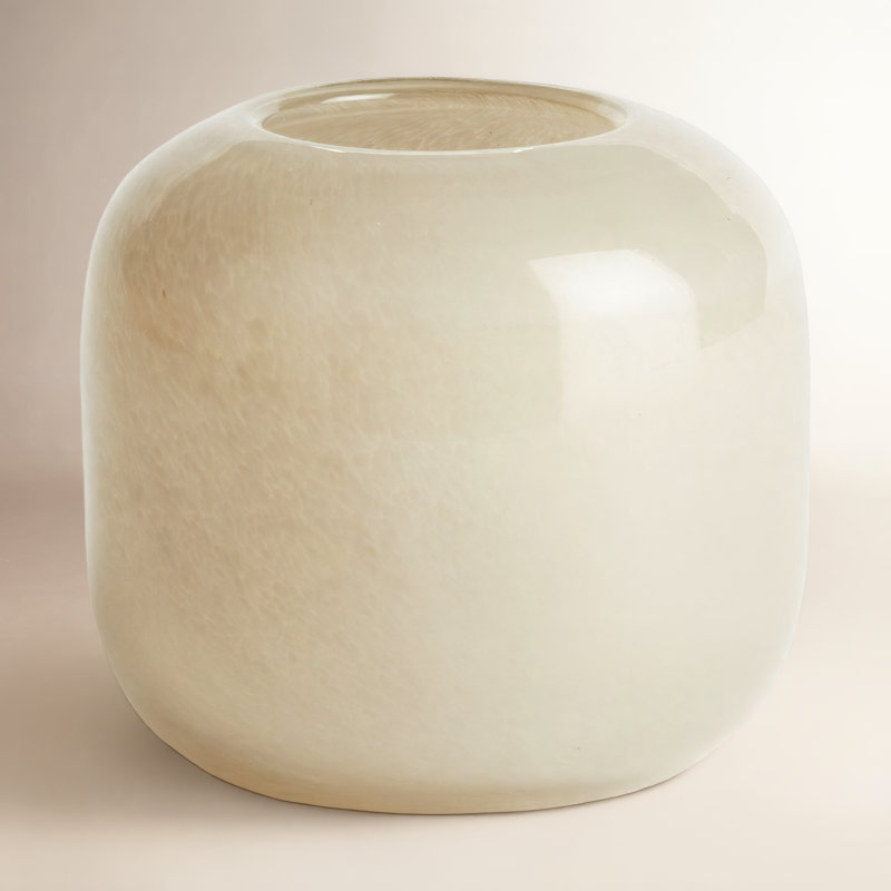Melora Handmade Glass Table Vase, 5" H x 5.5" W x 5.5" D