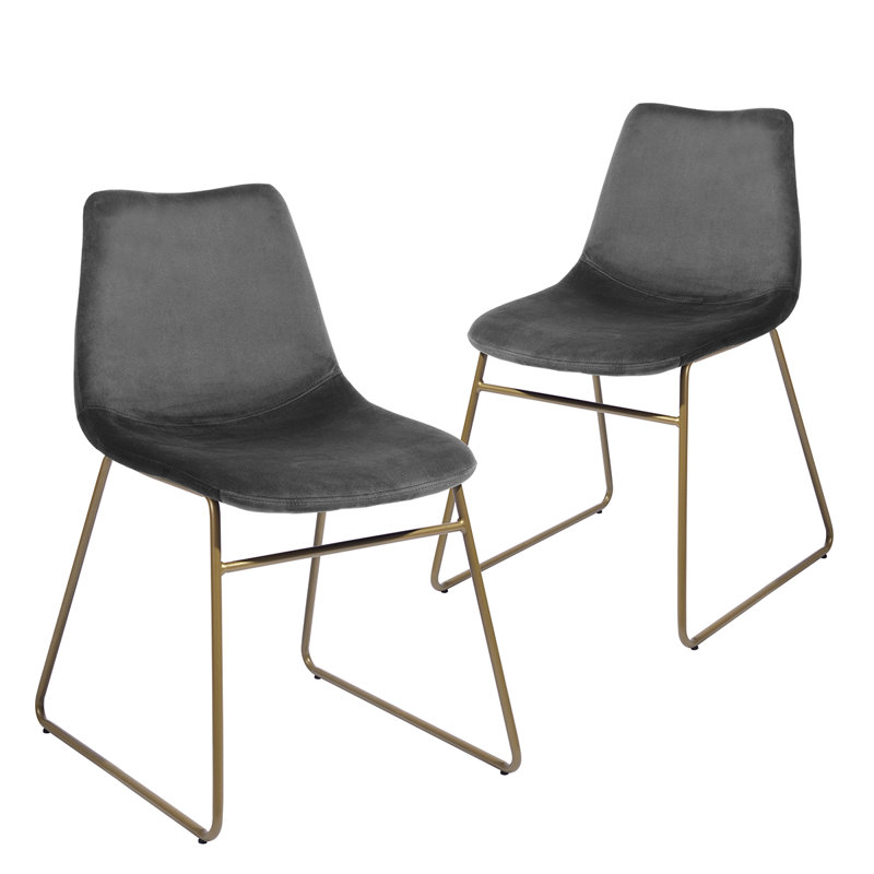 Anastasia Modern Velvet Upholstered Dining Chair for Kitchen Living Dining Room, Gray