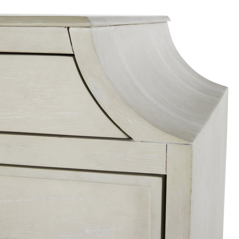 Alexandra 11 Drawer Dresser, Cerused White Light Gray