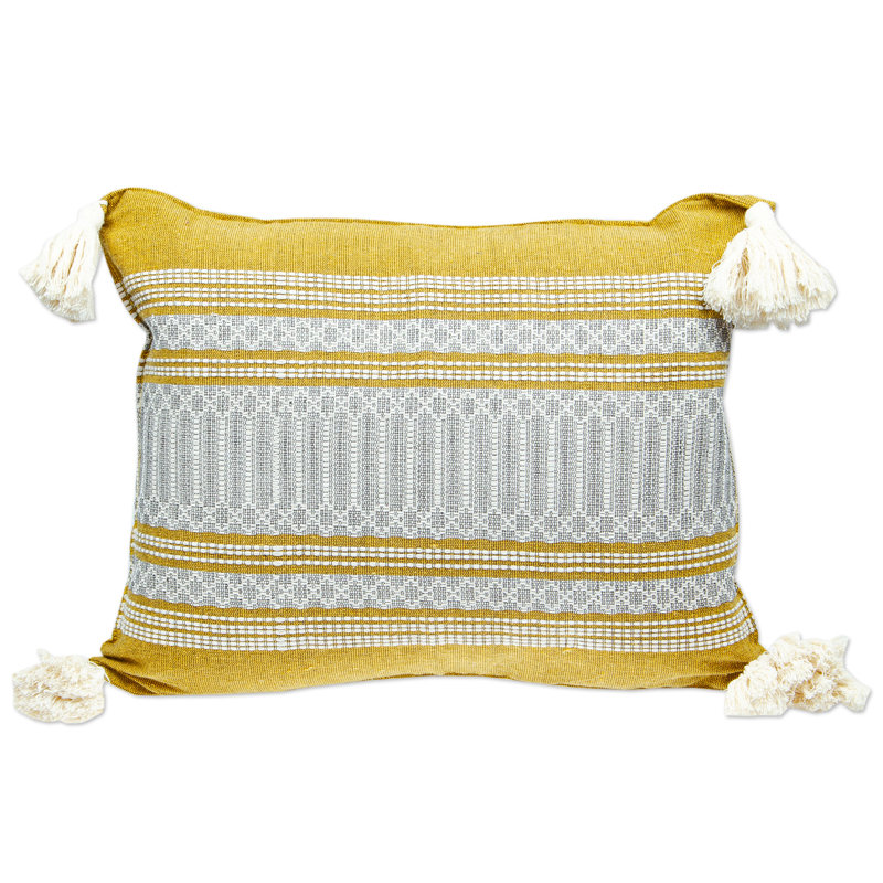  Housse de coussin géométrique rectangulaire, Jaune
