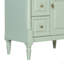 Meuble-lavabo avec lavabo, armoire de salle de bain autoportante avec tiroir rabattable et tablette réglable, structure en bois d'hévéa massif, panneaux de fibres à densité moyenne et poignées en métal-590192105-590192107