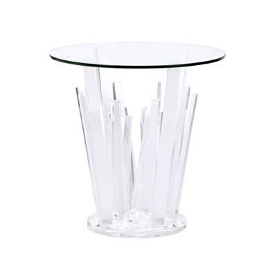Geode Glass End Table