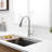 Kitchen Sink Faucet, Brushed Nickel Kitchen Faucets With Pull Out Sprayer Stainless Steel Kitchen Faucet-119337406
