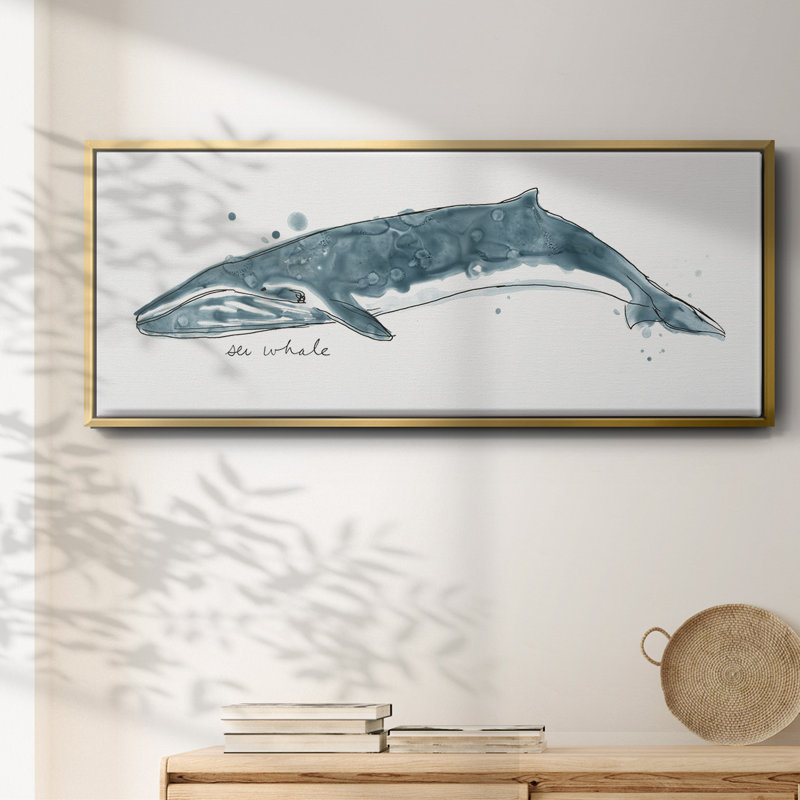 Whale I- Framed Canvas