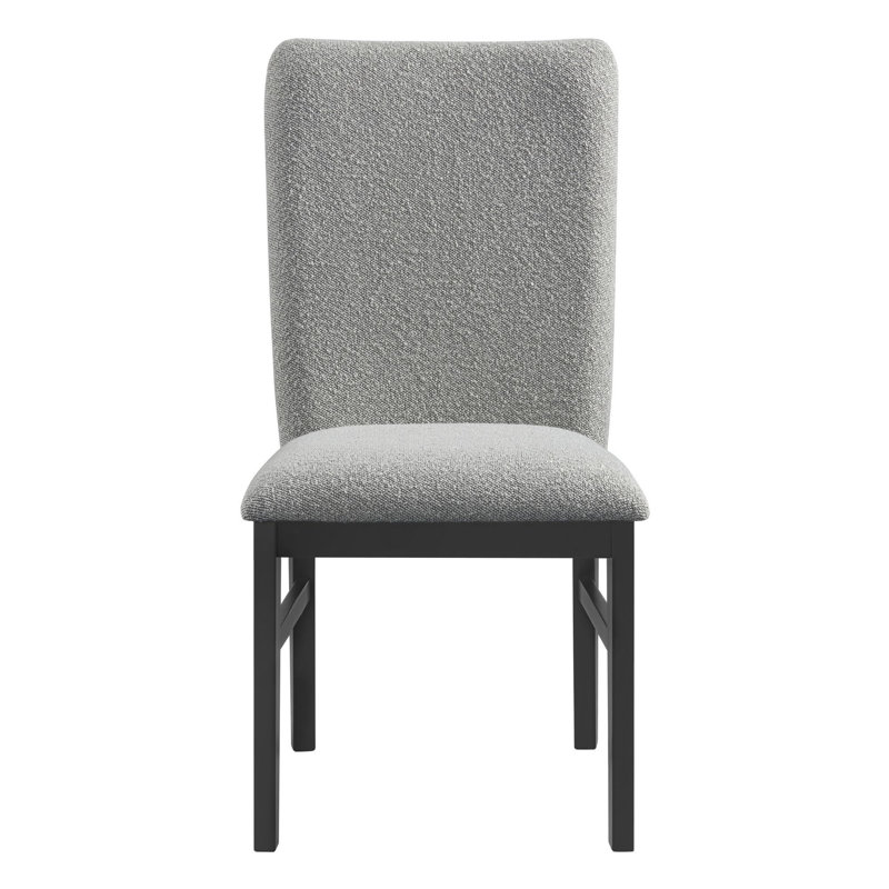 Chaise d'appoint avec tissu gris Villaenor (GPY1113-4) (2 par boîte), Noir