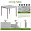 Ensemble de table de salle à manger 5 pièces en bois avec table carrée et 4 chaises rembourrées, avec décoration en cristal pour une expérience culinaire améliorée