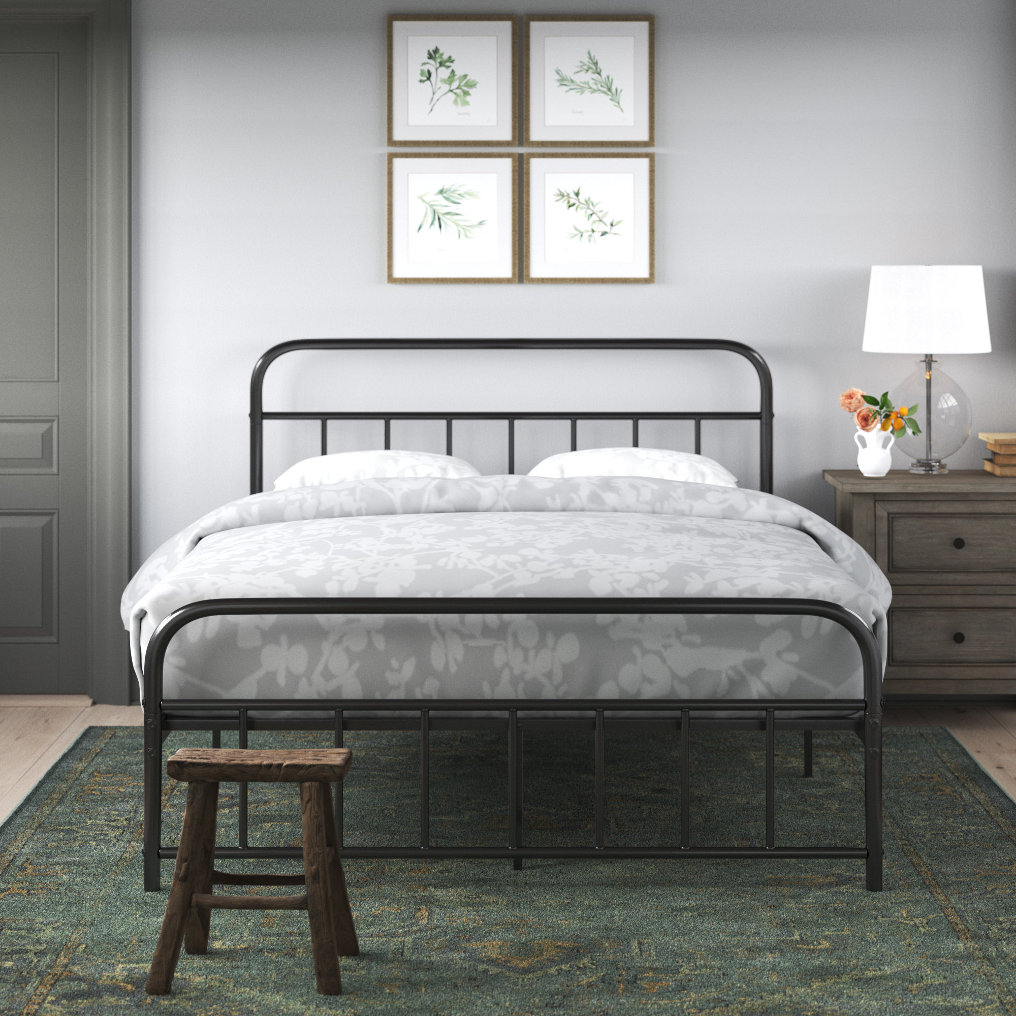 Laurel Foundry Modern Farmhouse Wagaman Metal Open-Frame Bed & Reviews ...