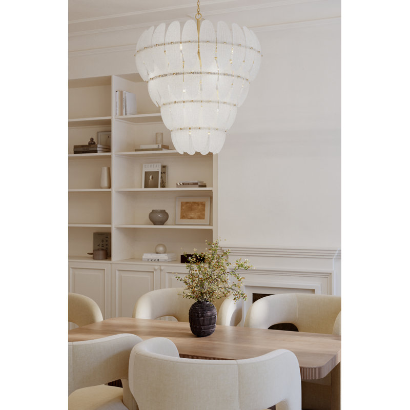 Luminaire suspendu 15 lumières 32,75 po Marclaire, Clair