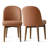 Faux Leather Dining Chairs with Walnut Finish Legs