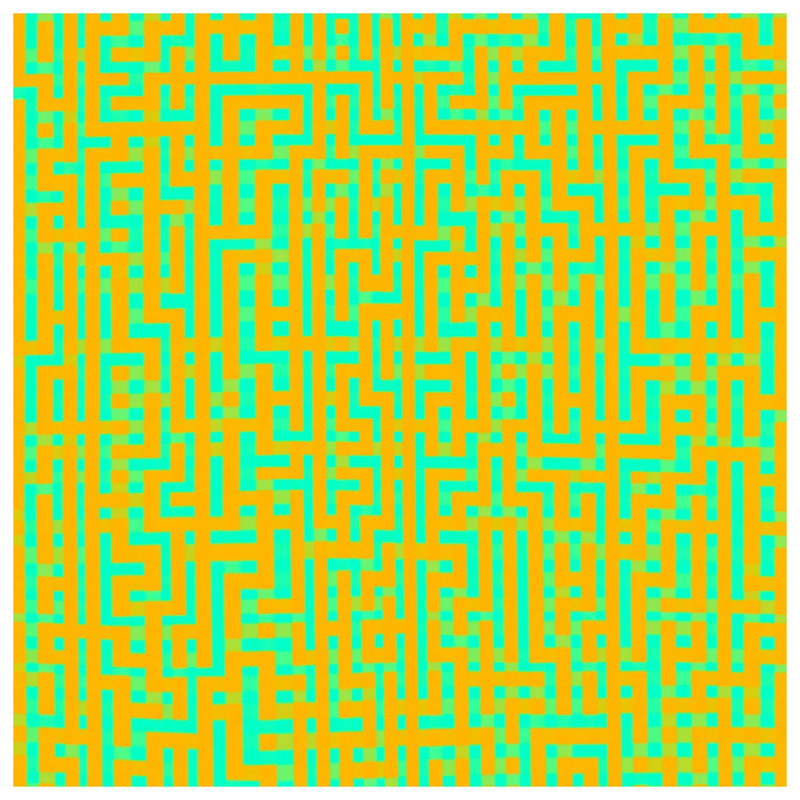 Housses de couette à motif de labyrinthe jaune, Très grand lit