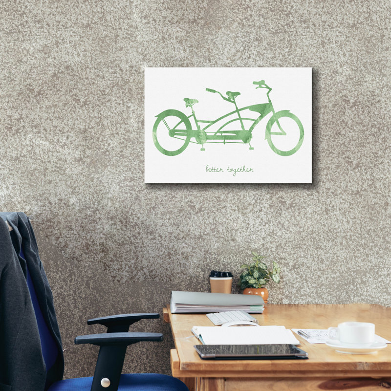  «Bike 3» par Erin Clark, art mural sur toile, 40 po x 26 po, H 18 po x l 26 po x P 0,75 po