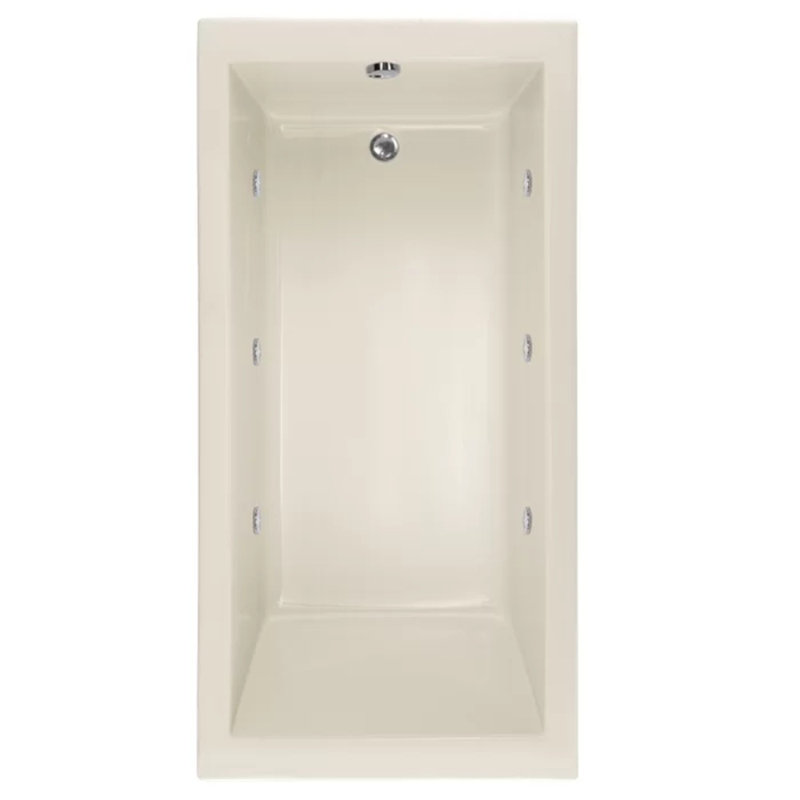 Lacey 72'' L Bathtub, Biscuit, Polished Chrome