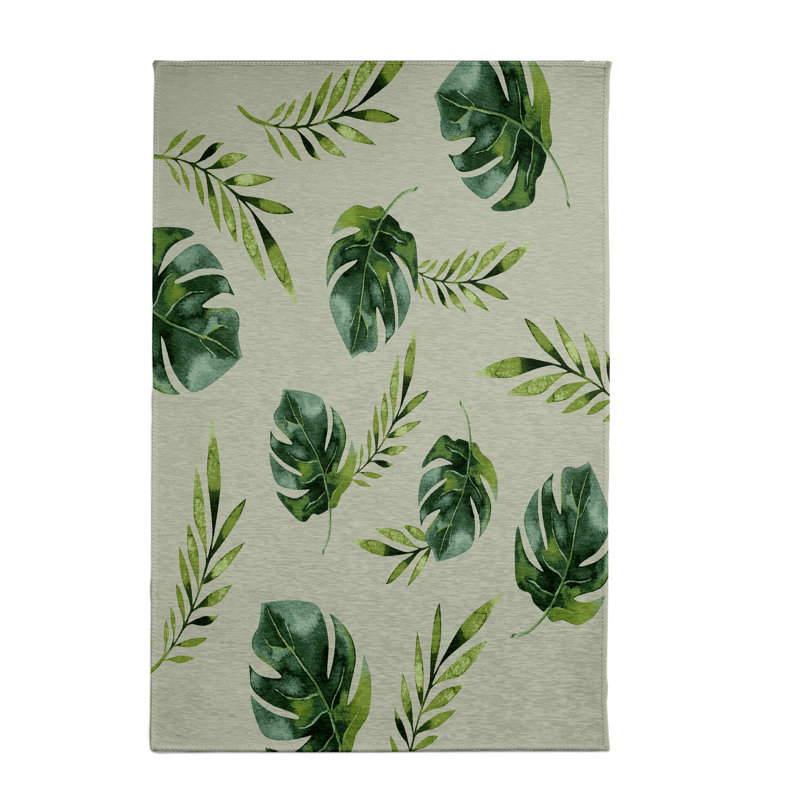 Alvordton Chenille Floral Indoor Rug, Rectangle 5' x 7'