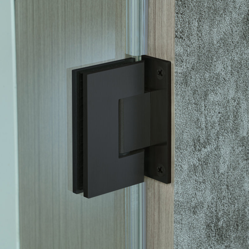 36" x 76" Pivot Frameless Single Swing Hinge Shower Door, 3/8 in. (10mm) Thickness Shattered-Proof Tempered Clear Glass