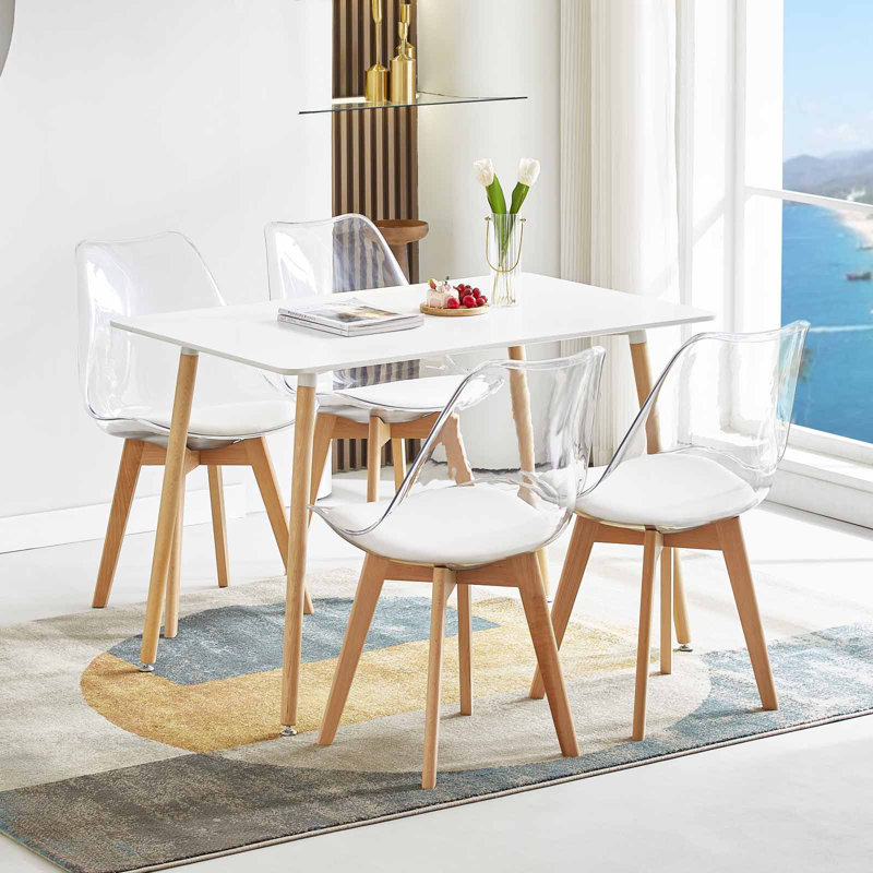 Jeilianys 4 - Person Four Leg Base Dining Set