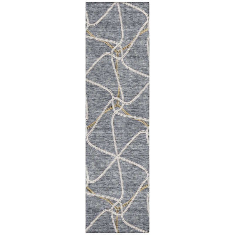  Aleg Area Rug with Non-Slip Backing, Runner 2'3" x 7'6"