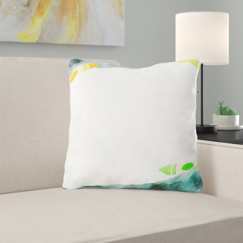 Coussin décoratif border Caitlynne, Intérieur, Microsuède