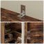 82.6" Corner Bookshelf with Doors, 6 Tier Large Corner Bookcase-1309055763