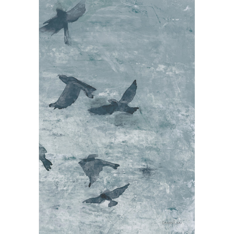 Migration Blue Panel III by Danhui Nai, 30" H x 20" W