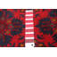 Tapis unique en laine noué à la main 6 pi 8 po x 9 pi 9 po nouvel âge Damek - bleu marine foncé / orange clair / rouge