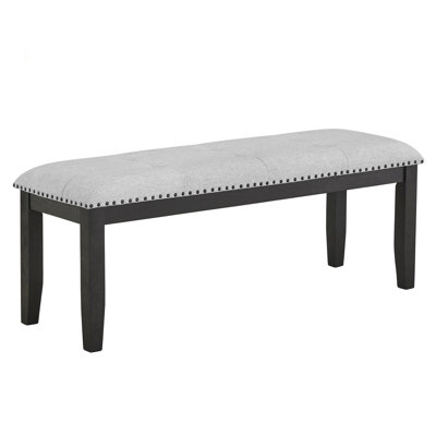Banc de salle à manger rembourré gris clair 1pc