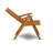 7 Piece Patio Bistro Dining Furniture Set Consist of a Rectangle Outdoor Acacia Wood Table and 6 Folding Adjustable Arm Chairs, 36x66 Inch, Natural Oil-501470725