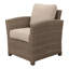 Chaise de patio avec coussins et repose-pieds