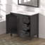 Meuble-lavabo moderne avec lavabo 35,5 po, armoire de rangement pour salle de bain avec portes à fermeture douce et 3 tiroirs, noir Munich